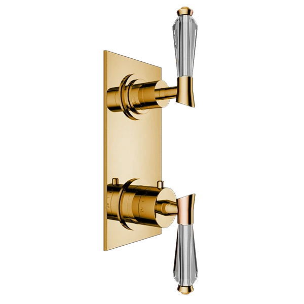 Santec - Edo Crystal Trim (Non-Shared Function) - 1/2 Inch Thermostatic Trim With Volume Control And 3-Way Diverter 8 Santec - Edo Crystal Trim (Non-Shared Function) - 1/2 Inch Thermostatic Trim With Volume Control And 3-Way Diverter - Image 6