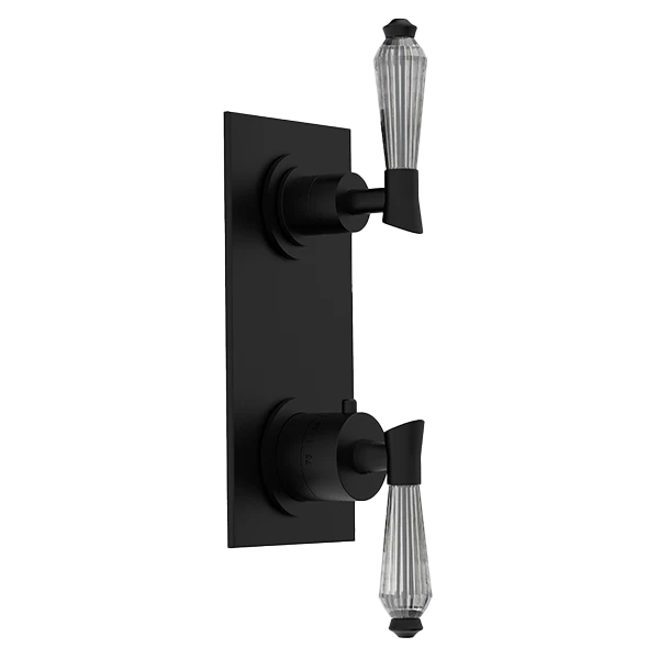 Santec - Edo Crystal Trim (Non-Shared Function) - 1/2 Inch Thermostatic Trim With Volume Control And 3-Way Diverter 6 Santec - Edo Crystal Trim (Non-Shared Function) - 1/2 Inch Thermostatic Trim With Volume Control And 3-Way Diverter - Image 4