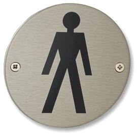 Cool Lines - Gentlemen Door Sign 3 Cool Lines - Gentlemen Door Sign