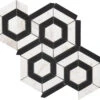 Roca Tile - Bw Hexagon Marble Mosaic 9 X 12 -Plumb Tile 9