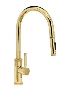 Waterstone Waterstone - Industrial Plp Pulldown Faucet - Toggle Sprayer - Angled Spout -Plumb Tile 9410 PB