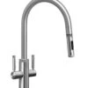 Waterstone Waterstone - Industrial 2 Handle Pull-Down Kitchen Faucet, Angled Spout, Toggle Sprayer 2 Waterstone Waterstone - Industrial 2 Handle Pull-Down Kitchen Faucet, Angled Spout, Toggle Sprayer -Plumb Tile 9412 SN