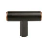 Berenson - Transitional Advantage Two Verona Bronze T-Bar Knob 1 Berenson - Transitional Advantage Two Verona Bronze T-Bar Knob -Plumb Tile 9555 20VB P 65