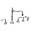 Jaclo Jaclo - Roaring 20's Roman Tub Set With Smooth Lever Handles And Straight Handshower -Plumb Tile 9930 T674 S TRIM JACLO Catalog Picture