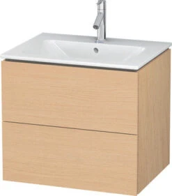 Duravit Duravit - L-Cube 24 3/4" Wall Mount Two Drawer Single Vanity, Includes Cabinet & Single Hole Sink