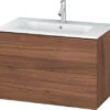 Duravit Duravit - L-Cube 32 5/8" Floorstanding Two Drawer Single Vanity, Includes Cabinet & Widespread Sink 2 Duravit Duravit - L-Cube 32 5/8" Floorstanding Two Drawer Single Vanity, Includes Cabinet & Widespread Sink -Plumb Tile 993882751
