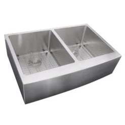 Nantucket Sinks Nantucket Sinks - 33 Inch Double Bowl Farmhouse Apron Front Stainless Steel Kitchen Sink