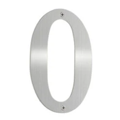 Beslagsboden - House Number 0 In Stainless Steel