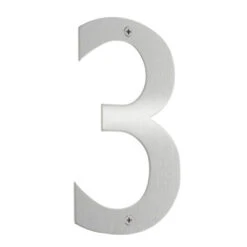 Beslagsboden - House Number 3 In Stainless Steel