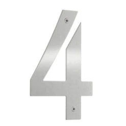 Beslagsboden - House Number 4 In Stainless Steel