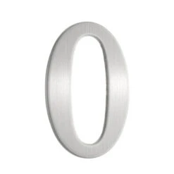 Beslagsboden - Mailbox Number 0 In Stainless Steel Self-Adhesive