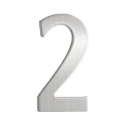 Beslagsboden - Mailbox Number 2 In Stainless Steel Self-Adhesive