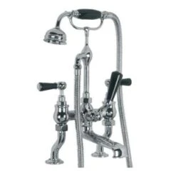 Lefroy Brooks Lefroy Brooks - Classic Black Lever Deck Mounted Bath/Shower Mixer