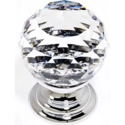 Alno - Swarovski Crystal 1 1/4 Inch Crystal Knob 11 Alno - Swarovski Crystal 1 1/4 Inch Crystal Knob -Plumb Tile C210 CLR PC lg 036