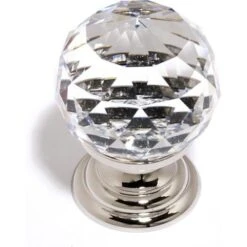 Alno - Swarovski Crystal 1 1/4 Inch Crystal Knob 13 Alno - Swarovski Crystal 1 1/4 Inch Crystal Knob -Plumb Tile C210 CLR PN lg 001