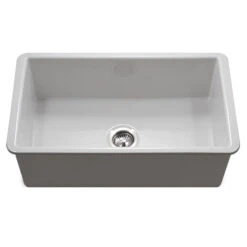 Hamat Hamat - Chelsea 32 Inch Undermount Fireclay Single Bowl Kitchen Sink, White