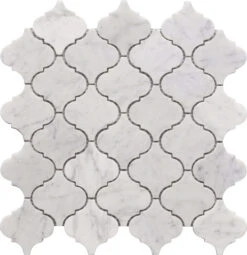 Roca Tile - Carrara Marble Lantern 12 X 12 Mosaic