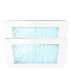 Mr. Steam Mr. Steam - 12.62 In. W. Chromatherapy Light With Led Clusters(2-Pack) -Plumb Tile ChromaXDUOWH Angled