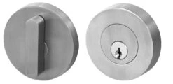 Linnea Linnea - Single Cylinder Deadbolt. Round Trim, Oval Turnpiece. 63mm Diam. Inch