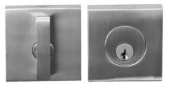 Linnea Linnea - Single Cylinder Deadbolt. Square Trim, Rectangular Turnpiece. 63 X 63mm.