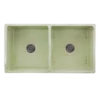 Nantucket Sinks Nantucket Sinks - Double Bowl Farmhouse Fireclay Sink With Shabby Green Finish -Plumb Tile FCFS3318D ShabbyGreen 01