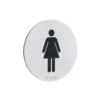 Smedbo - Xtra Wc Sign Lady In Stainless Steel Brushed, Self-Adhesive 2 Smedbo - Xtra Wc Sign Lady In Stainless Steel Brushed, Self-Adhesive -Plumb Tile FS956 lg