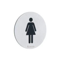 Smedbo - Xtra Wc Sign Lady In Stainless Steel Brushed, Self-Adhesive