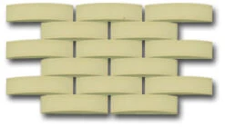 Ceramic Tile Trends - Fiddle Sticks In Relief / Butter Cream