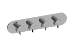 Graff Graff - Terra Round M-Series Valve Trim With Four Handles (Horizontal Orientation)