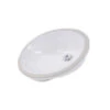Nantucket Sinks Nantucket Sinks - 15 Inch X 12 Inch Glazed Bottom Undermount GB-15x12-W Oval Ceramic Sink In White -Plumb Tile GB 17X14 W
