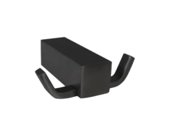 Linnea - 3 1/4 Inch Wall Mounted Double Robe Hook -Plumb Tile HK 144D SBL