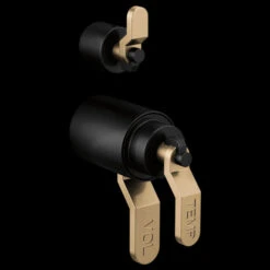 Brizo - Litze TempAssure Thermostatic Valve With Integrated Diverter Industrial Lever Handle Kit 13 Brizo - Litze TempAssure Thermostatic Valve With Integrated Diverter Industrial Lever Handle Kit -Plumb Tile HL7534 BLGL B1