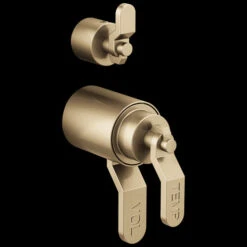 Brizo - Litze TempAssure Thermostatic Valve With Integrated Diverter Industrial Lever Handle Kit 16 Brizo - Litze TempAssure Thermostatic Valve With Integrated Diverter Industrial Lever Handle Kit -Plumb Tile HL7534 GL B1