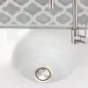 Nantucket Sinks Nantucket Sinks - 18 Inch Fireclay Round Bar-Prep Sink 1 Nantucket Sinks Nantucket Sinks - 18 Inch Fireclay Round Bar-Prep Sink -Plumb Tile Hyannis 18 LS