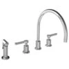 Lefroy Brooks Lefroy Brooks - Kafka Lever 4-Hole Kitchen Mixer With Pull-Out Hand Spray -Plumb Tile K1 3601