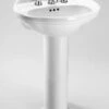 Toto Toto - Whitney 1-Hole Lavatory And Pedestal -Plumb Tile LPT754 zoom