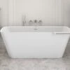 Fleurco Fleurco - Aria Stone Lukas Tub With Shelf On Left 64 X 33 1 Fleurco Fleurco - Aria Stone Lukas Tub With Shelf On Left 64 X 33 -Plumb Tile Lukas BTLK6433 11 18