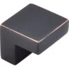 Top Knobs - Square 1 Inch Length Square Knob - Tuscan Bronze -Plumb Tile M1588