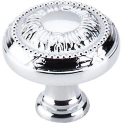 Top Knobs - Ribbon 1 1/4 Inch Diameter Round Knob - Polished Chrome