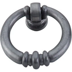 Top Knobs Top Knobs - Newton Ring 1 5/8 Inch Length Round Knob - Pewter Light