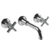 Lefroy Brooks - Fleetwood Cross Handle Wall Mounted Basin Mixer Trim -Plumb Tile M2 1110