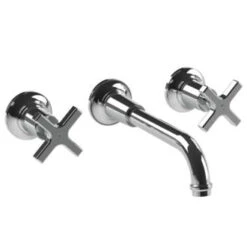 Lefroy Brooks - Fleetwood Cross Handle Wall Mounted Basin Mixer Trim