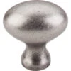Top Knobs - Egg 1 1/4 Inch Length Oval Knob - Pewter Antique 2 Top Knobs - Egg 1 1/4 Inch Length Oval Knob - Pewter Antique -Plumb Tile M202 430