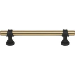 Top Knobs Top Knobs - Bit 5 1/16 Inch Center To Center Bar Pull - Honey Bronze And Flat Black