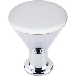 Top Knobs - Cocktail 1 3/16 Inch Diameter Round Knob - Polished Chrome