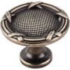 Top Knobs - Ribbon & Reed 1 1/4 Inch Diameter Round Knob - German Bronze -Plumb Tile M942 264
