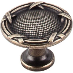 Top Knobs - Ribbon & Reed 1 1/4 Inch Diameter Round Knob - German Bronze