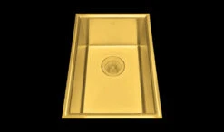 Mila Mila - Arc Low Profile Single Bowl Flush-Mount - 12.5 X 18 Gold