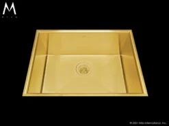 Mila Mila - Arc Low Profile Single Bowl Flush-Mount - 24.5 X 18 Gold