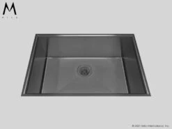 Mila Mila - Arc Low Profile Single Bowl Flush-Mount - 28.5 X 18 Graphite